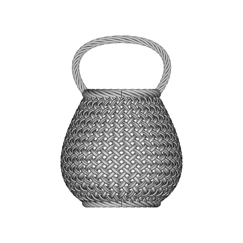 Hand Basket with Unique Color and Design Features