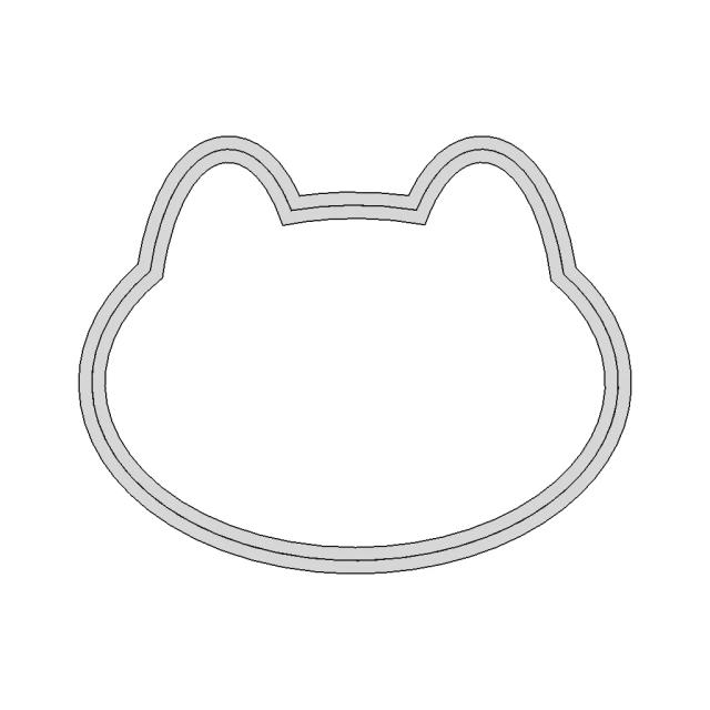 Cat-Shaped Cookie Cutter CAD Model