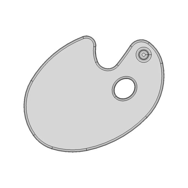 LEGO Minifigure Palette and Brush 3D Model