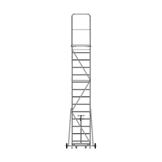 3 Meter Portable Foldable Cantilever Ladder for Maintenance