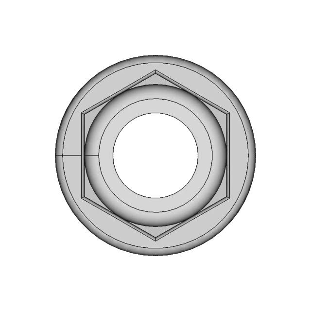 DIN 6926 M6 Hexagon Nut Technical Model