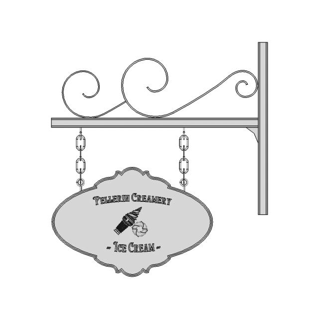 Retro Style Ice Cream Vendor Entrance Display