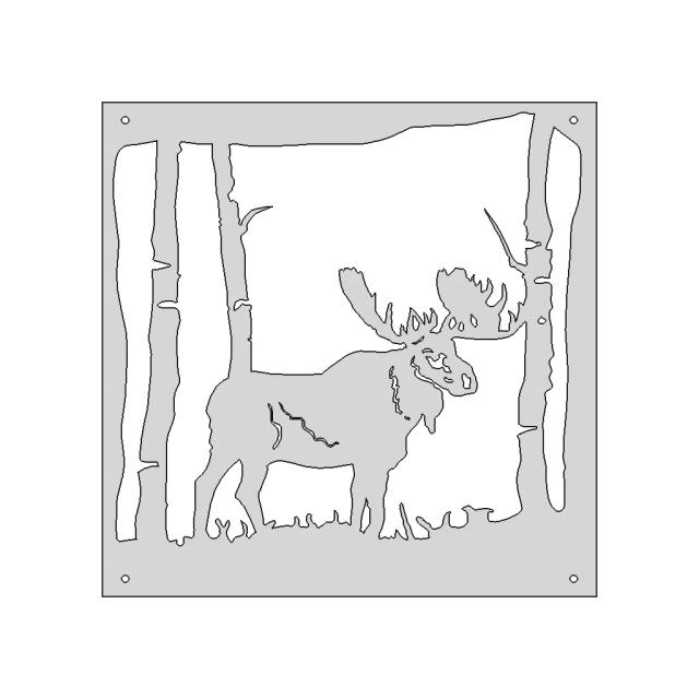 Moose Sculpture Model Suitable for Water Jetting Applications