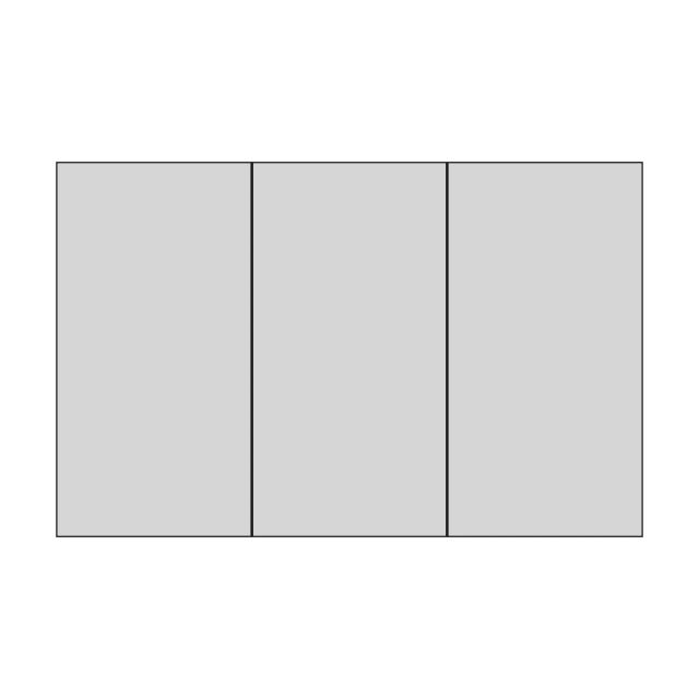 Bathroom Cabinet with Three Mirrored Doors 1050x650x145mm