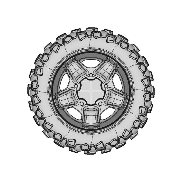 Off-Road Wheel CAD Model for Engineering Projects