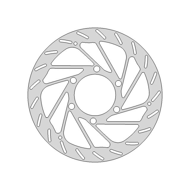 180mm Mountain Bike Brake Rotor CAD Model