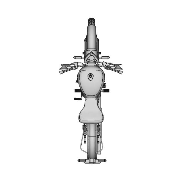 3D Model of Royal Enfield Classic 350 Motorcycle
