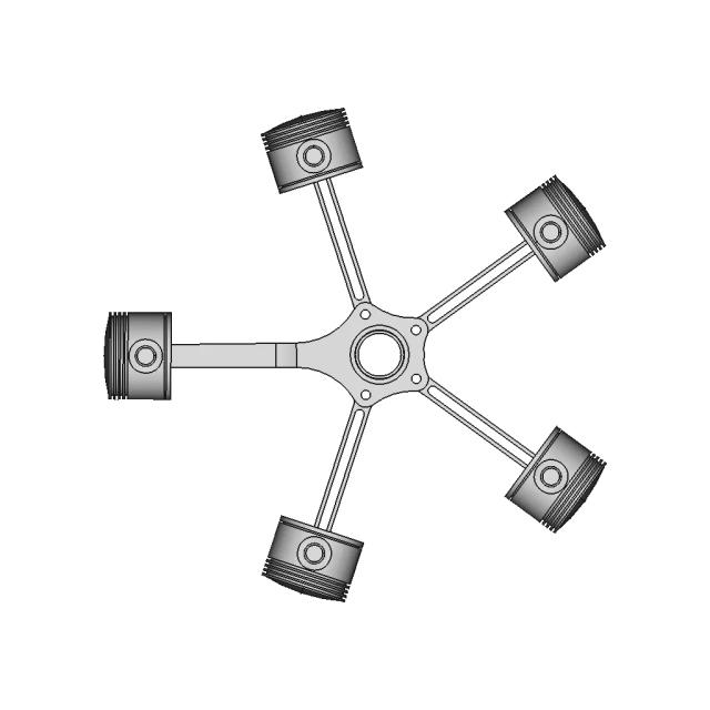 Radial Engine Design and Assembly Engineering Model