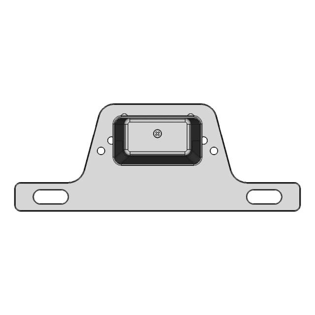 LED Trailer License Plate Light with ABS Mounting Bracket and Clear Lens