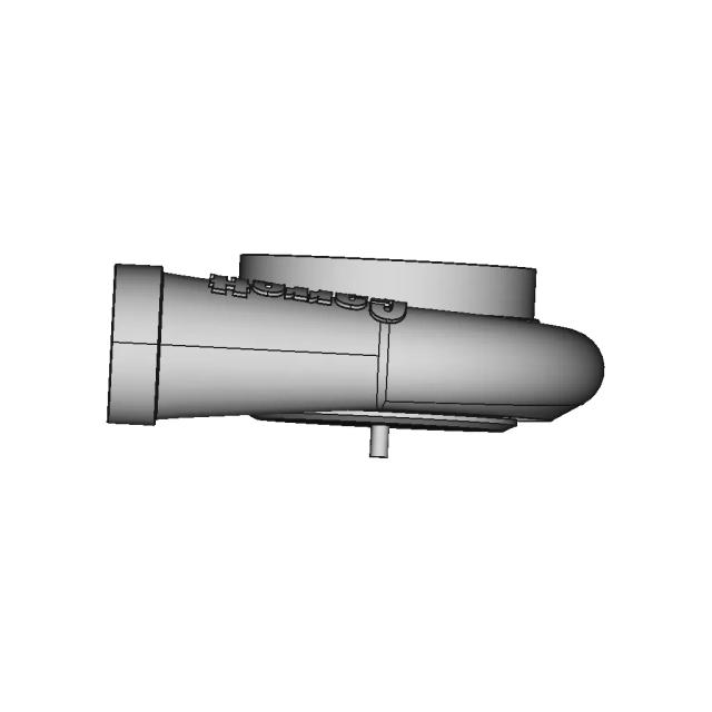 3D Model of a Turbocharger Inspired by HKS GT6290_bb
