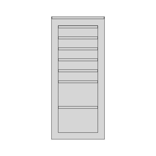 14.5 Inch End Cabinet Reference Model for Shop Layout