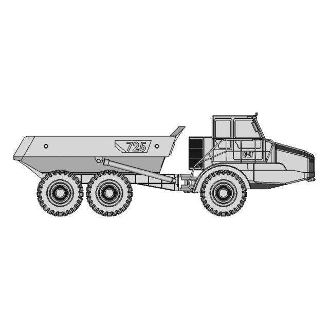 Caterpillar 725 Dump Truck CAD Model