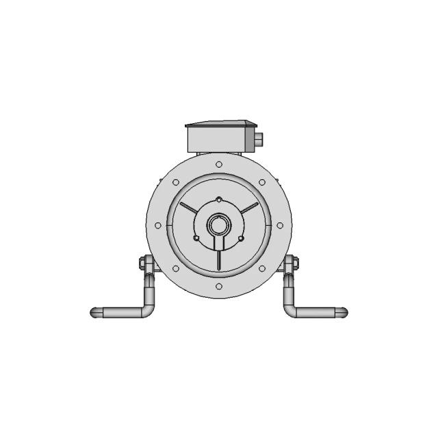 High Power 3-Phase Electric Motor CAD Model with 50mm Shaft Diameter