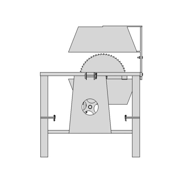 Circular Saw Attachment for Tractors with Protective Guard