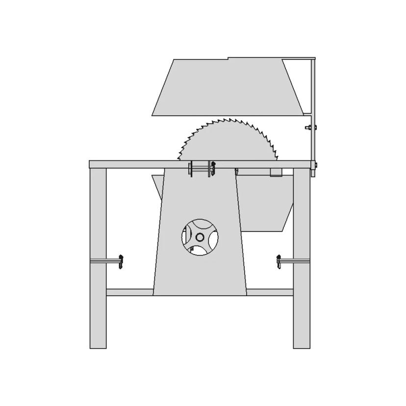 Circular Saw Attachment for Tractors with Protective Guard