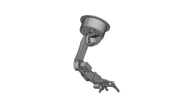 5 DOF Miniature Robotic Arm - 3D Printable