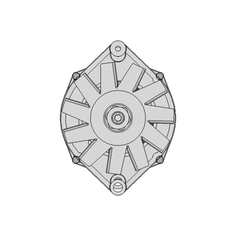 CAD Model of Alternator for Engineering Projects