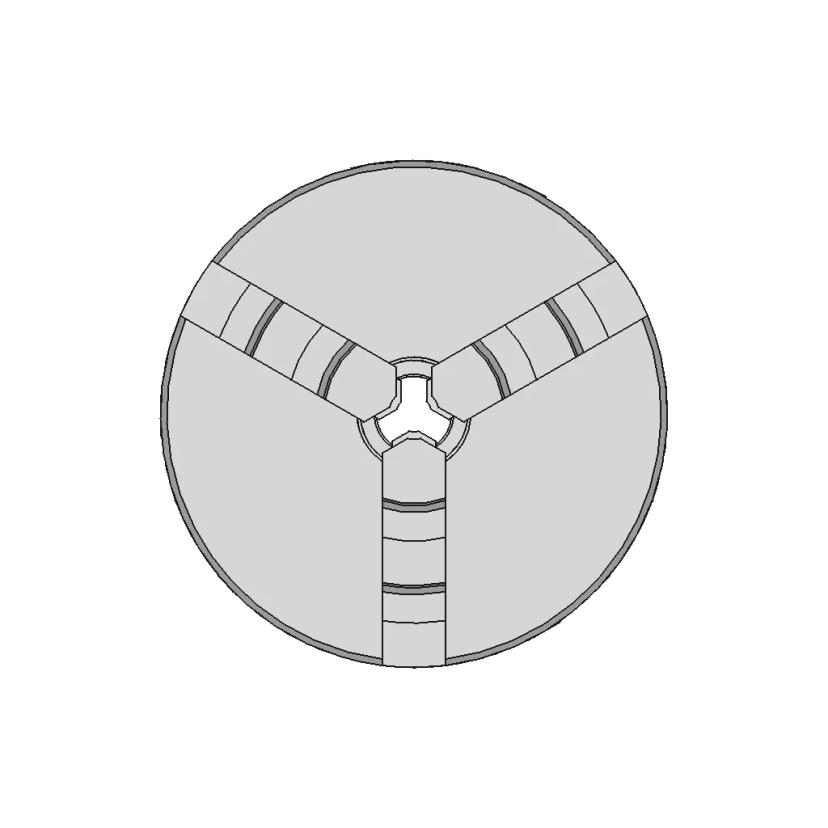 CAD Model of Lathe Chuck 80Mm for Engineering Projects