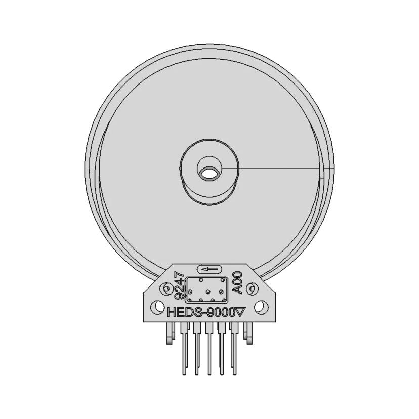 Heds 9000 A00 9100 Optical Encoder 50Mm Disc - Downloadable CAD Representation