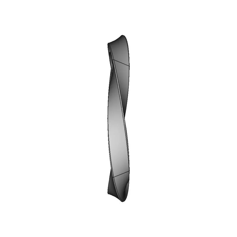 480 Degree Twist Triangular Cross-Section Möbius Ring - Downloadable CAD Representation