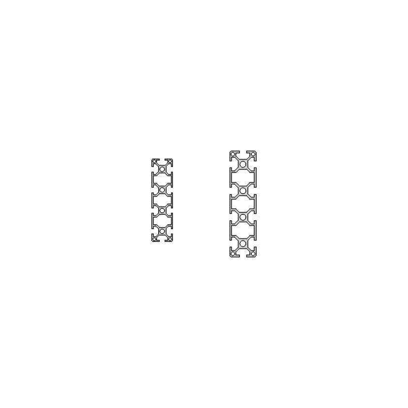 30X120 B-Type Slot 8 Nut 8 Aluminium Profile | High-Quality CAD Model