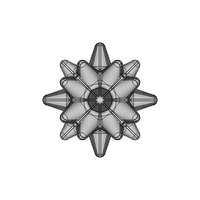 Round Tipped Spike Star Shape - Standard Mechanical Component