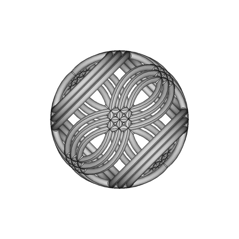Flowing Pipes Sphere | High-Quality CAD Model