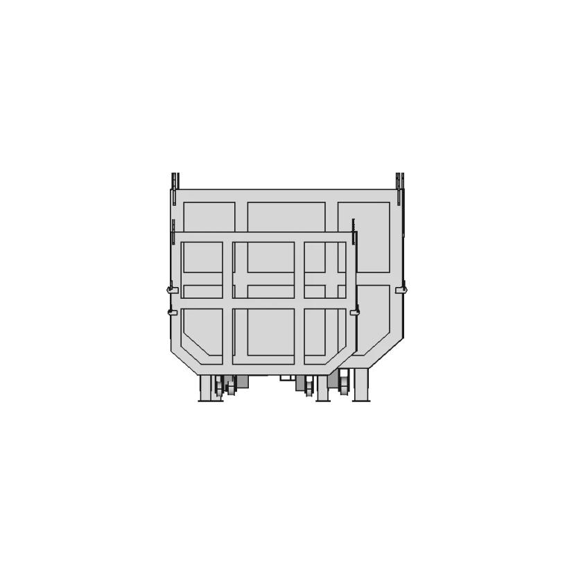 5 Cubic Meter Garbage Bin Heavy-Duty For Roll Over Truck - Standard Mechanical Component