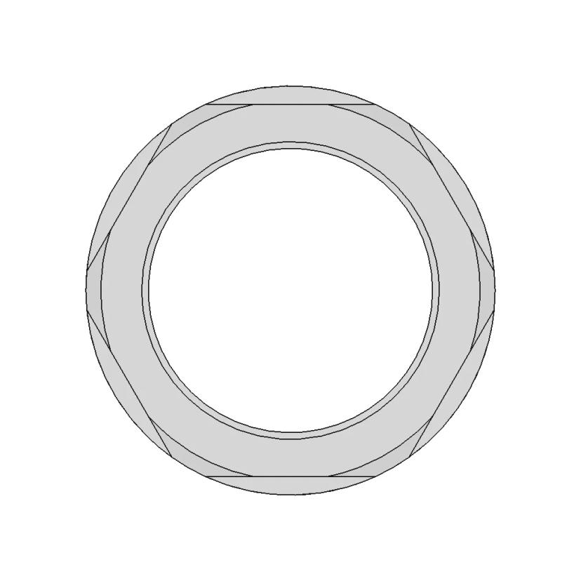 M40 X 1.5 Metric Lock Nut, Plastic - Standard Mechanical Component