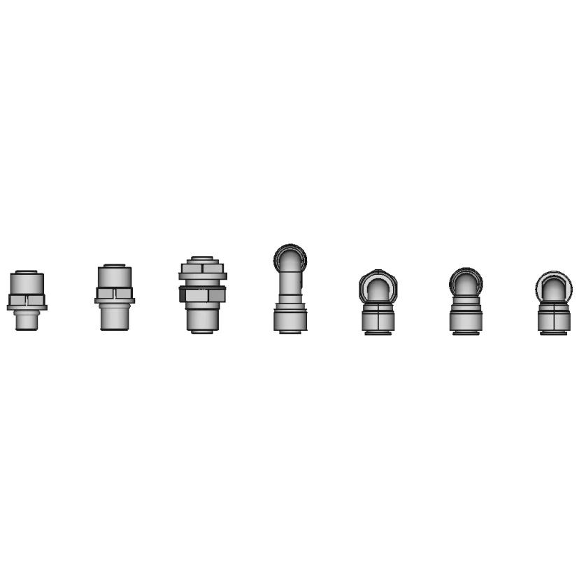 Water Fittings 1 4 - Downloadable CAD Representation
