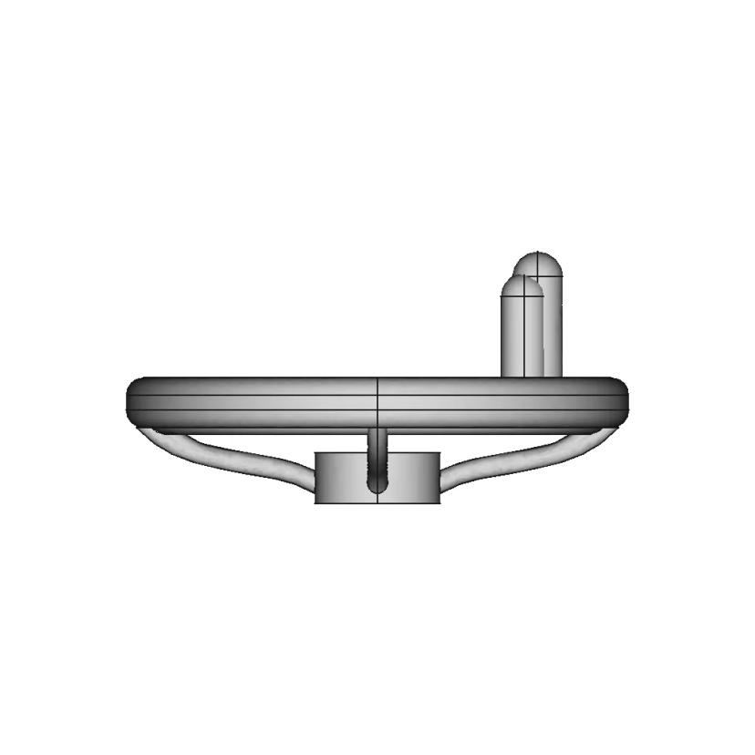 4 Hand Wheel With Grip - Downloadable CAD Representation