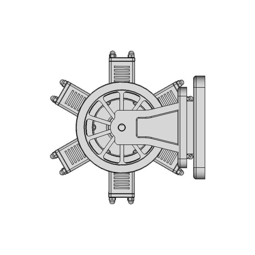 Radial Engine Pneumatic | High-Quality CAD Model