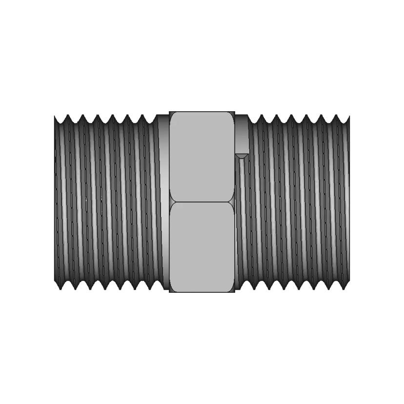 Hexagon Nipple Threaded Pipe Fitting 1 2 Male Npt X 1 2 Male Npt - Standard Mechanical Component