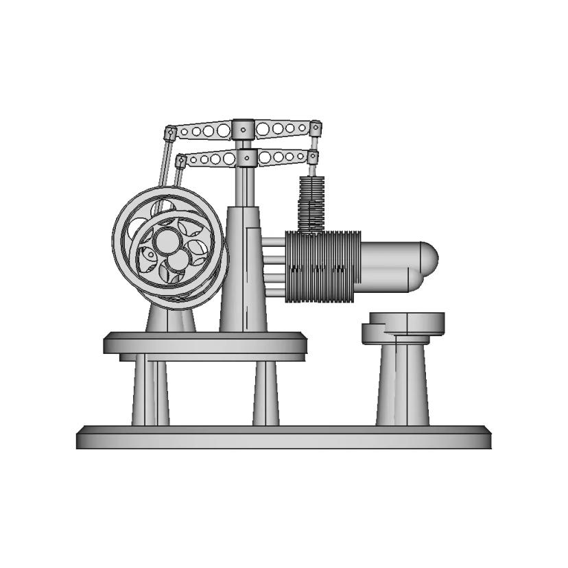 A Tealight Candle Drive Stirling Engine 1 | Industrial CAD Design