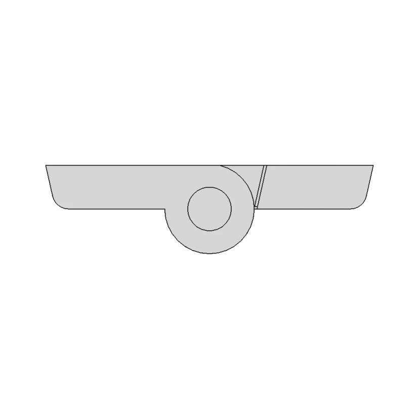 60Mm Wide Plastic Hinge 1 | Industrial CAD Design