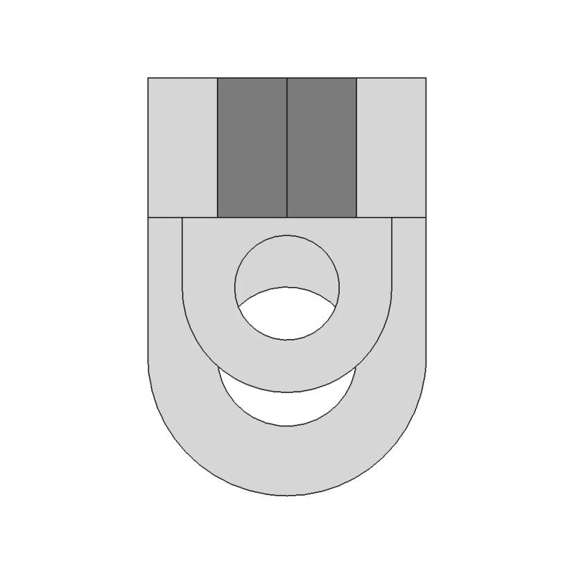 V Support Bracket With Rounded Base And Mounting | Industrial CAD Design