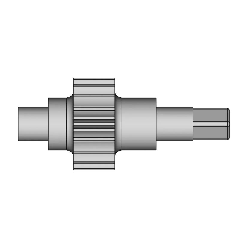 Precision Gear Shaft CAD Model for Mechanical Applications