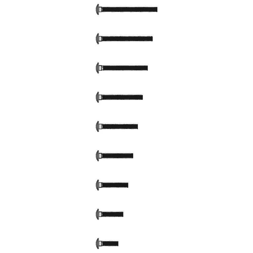 Carriage Bolt CAD Model for Industrial Applications
