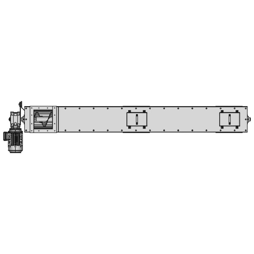 Screw Conveyor with Dual Discharge Outlets